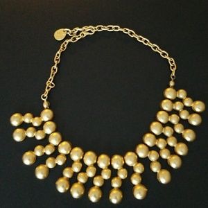 Mosaic Gold Tone Statement Necklace